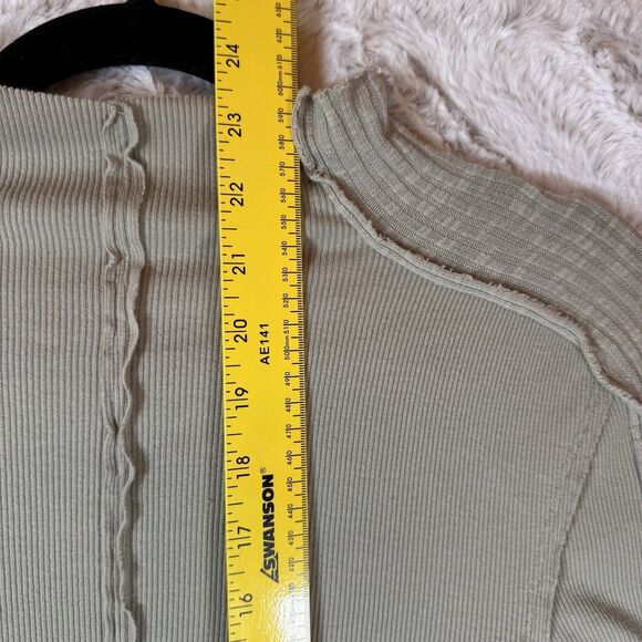 We The Free People Top Women XS Beige Knit Tunic Cotton Blend‎ Stretch - Picture 7 of 9